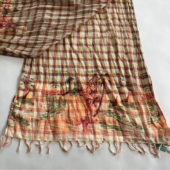 Scotch & Soda Rise and Shine Printed Scarf with Fringe - Picture 2 of 8
